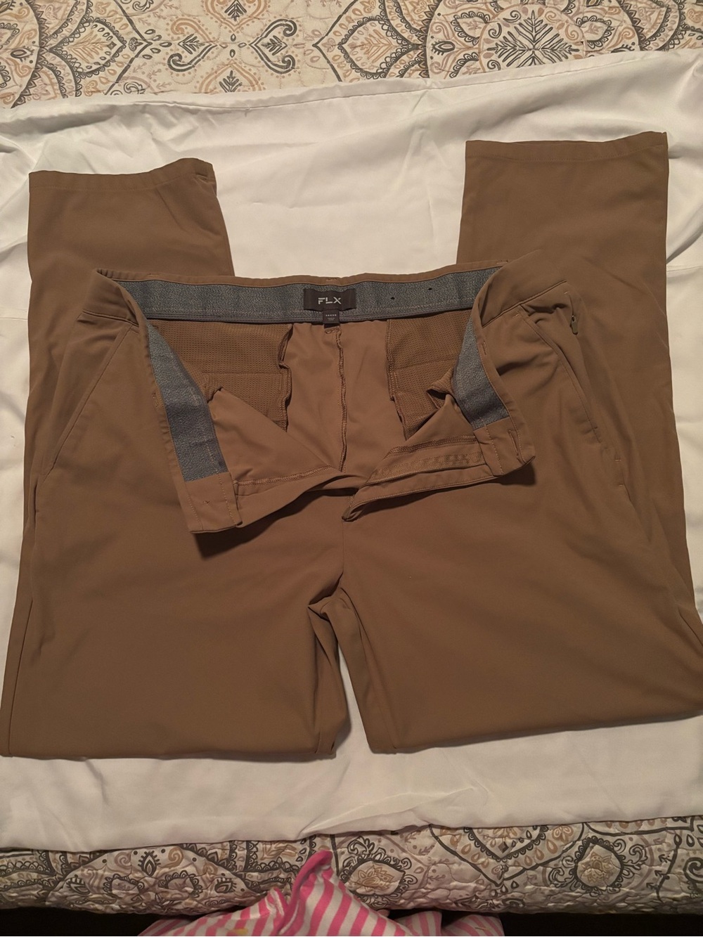 Kohl's FLX Men's Chinos in Brown Tan